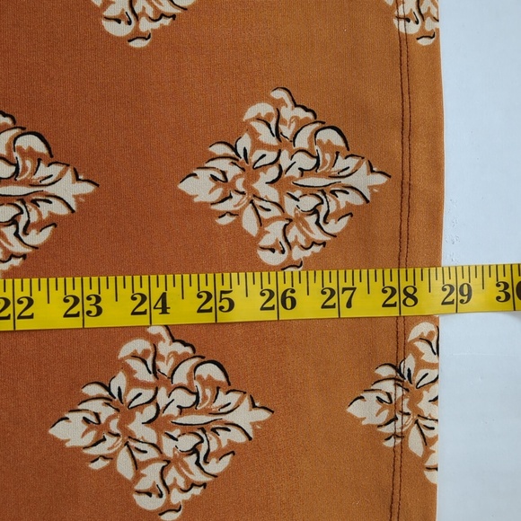 Louis Dell'Olio Geometric Pattern LS Tunic Top XS Burnt Orange/Rust - Picture 14 of 14